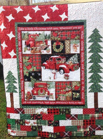 litzzy Christmas Fleece Blanket BBB021194 Quilt Blanket   