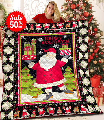 litzzy Christmas Fleece Blanket BBB131218SM Quilt Blanket   
