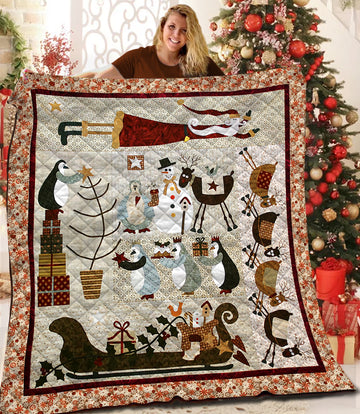litzzy Christmas Fleece Blanket BBB221010 Quilt Blanket   
