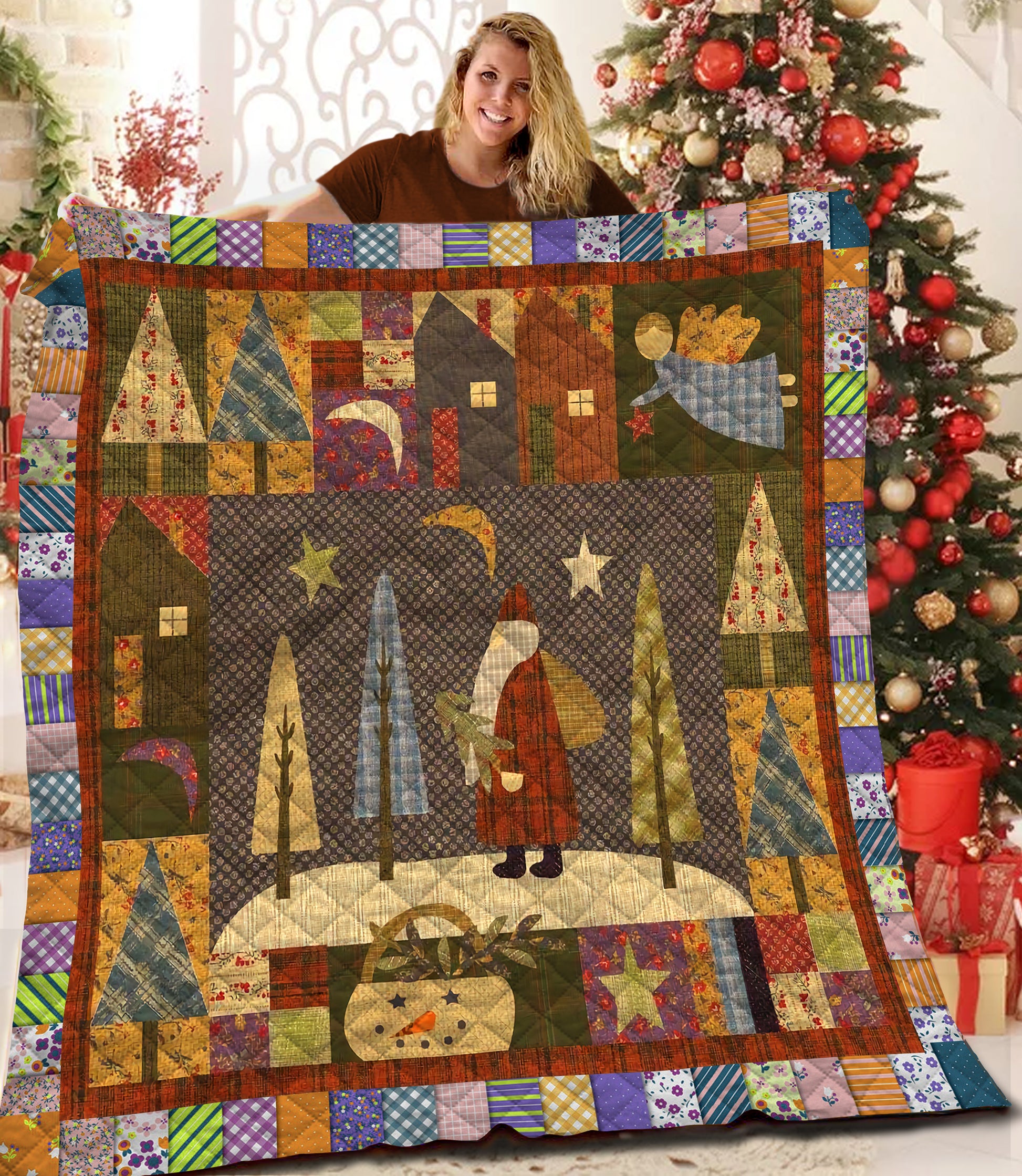 litzzy Christmas Fleece Blanket BBB221011 Quilt Blanket   