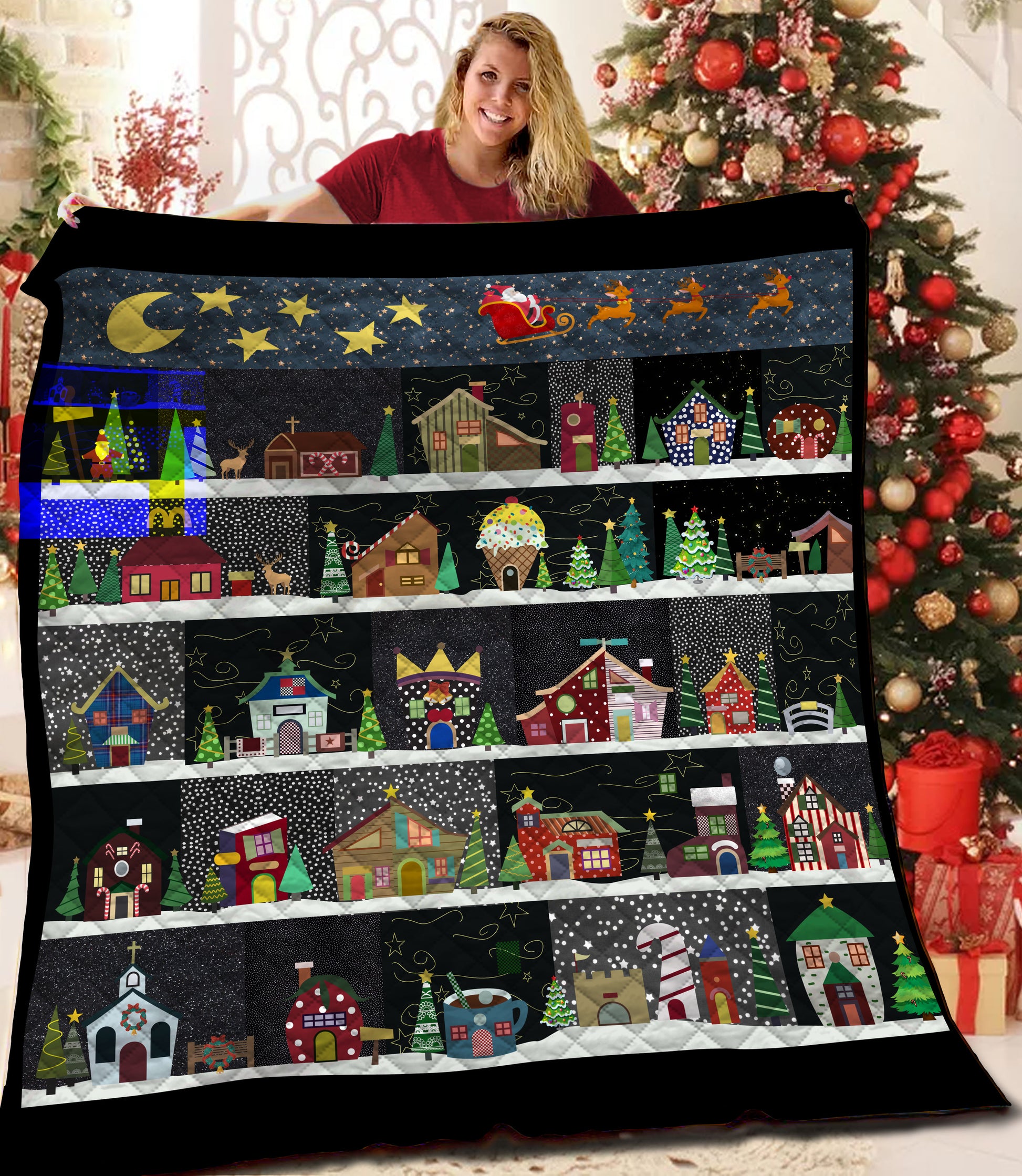 litzzy Christmas Fleece Blanket CCC19101723 Quilt Blanket   