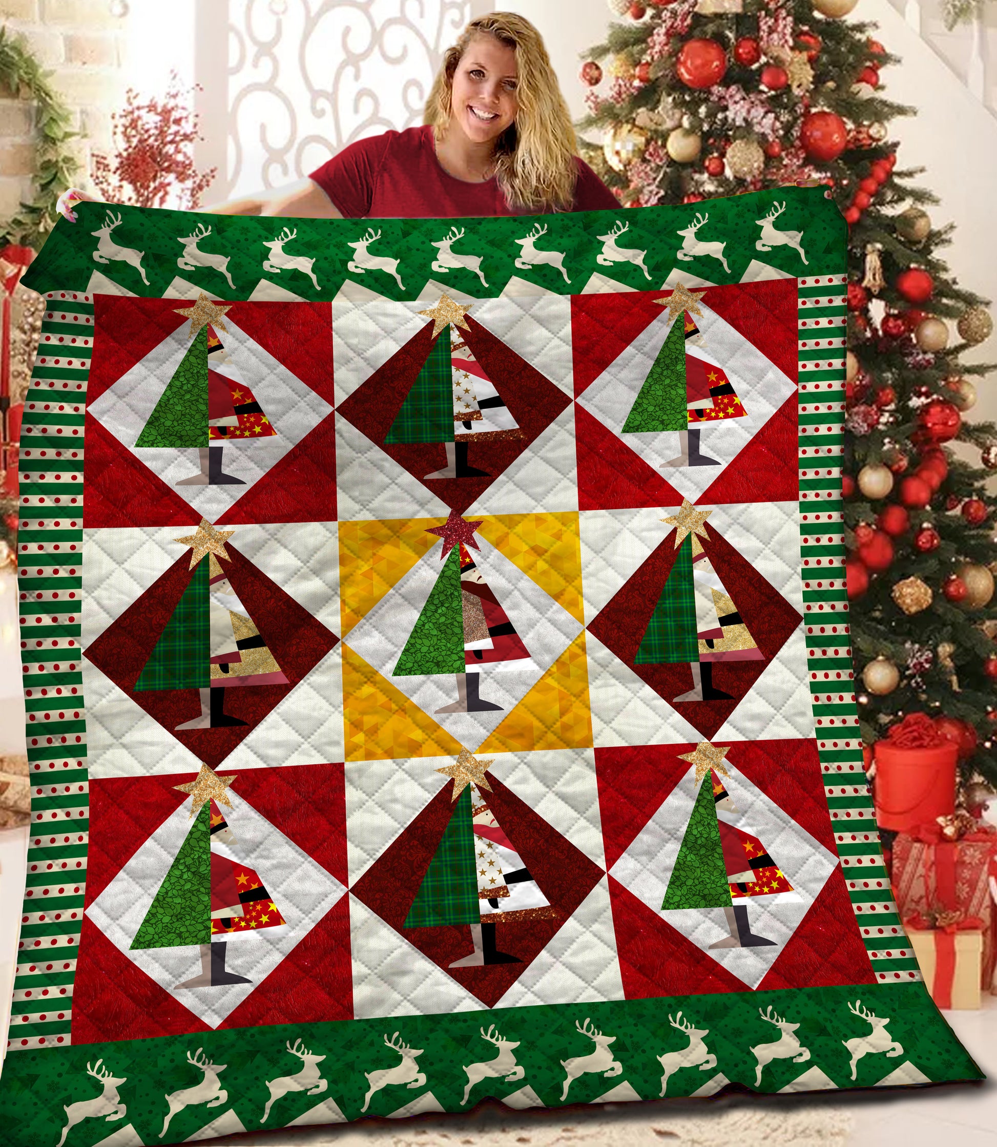 litzzy Christmas Fleece Blanket CCC19102096 Quilt Blanket   