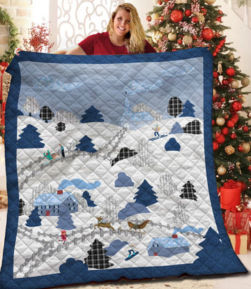 litzzy Christmas Fleece Blanket CCC19103753 Quilt Blanket   