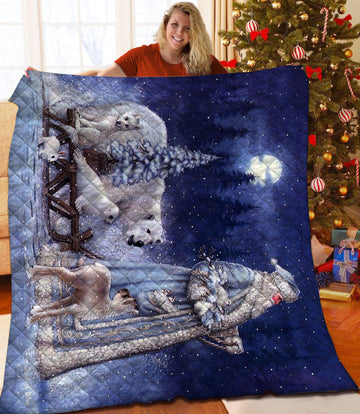 litzzy Christmas Fleece Blanket CCC25102311 Quilt Blanket   