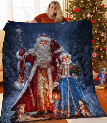 litzzy Christmas Fleece Blanket CCC25102312 Quilt Blanket   