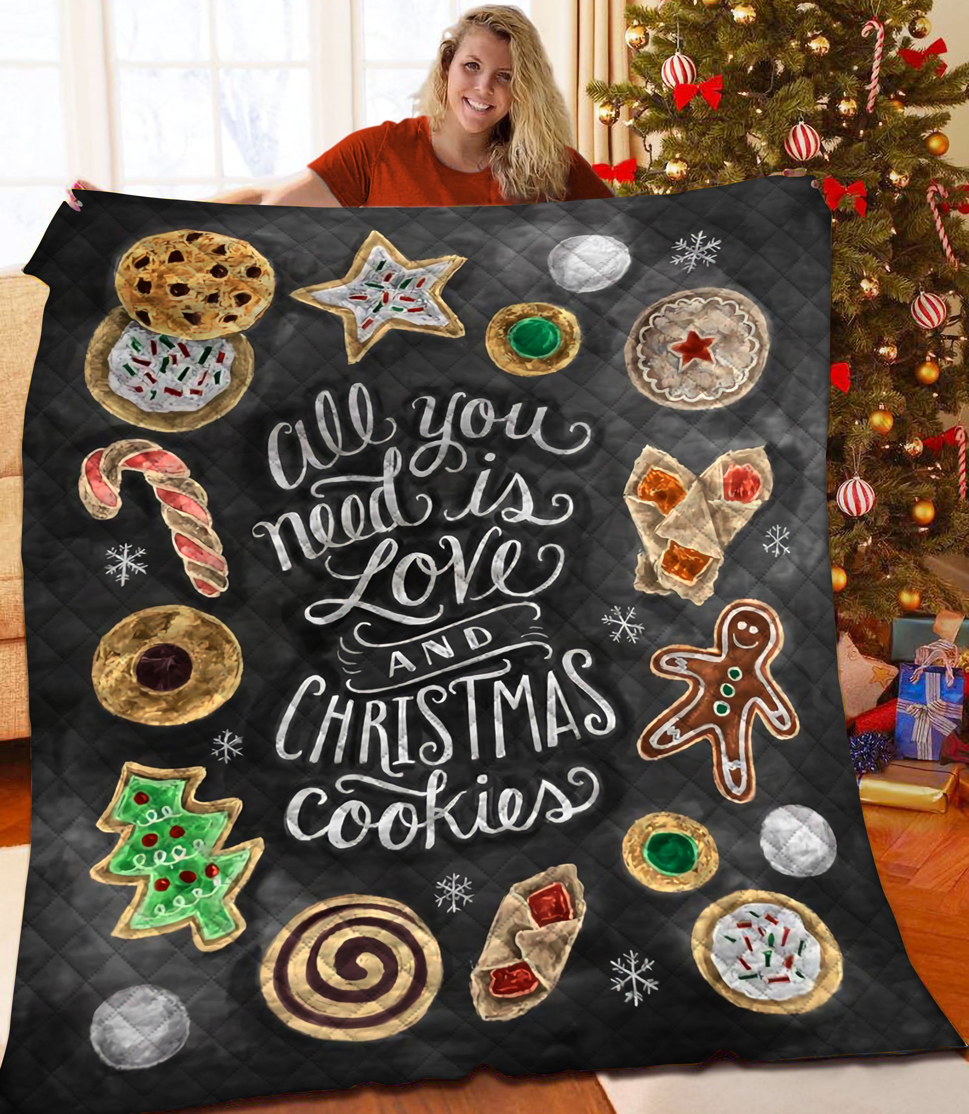 litzzy Christmas Fleece Blanket CCC25102313 Quilt Blanket   
