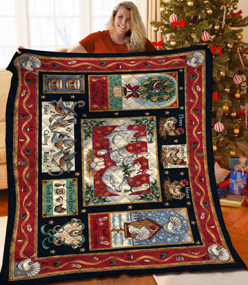litzzy Christmas Fleece Blanket CCC25102326 Quilt Blanket   