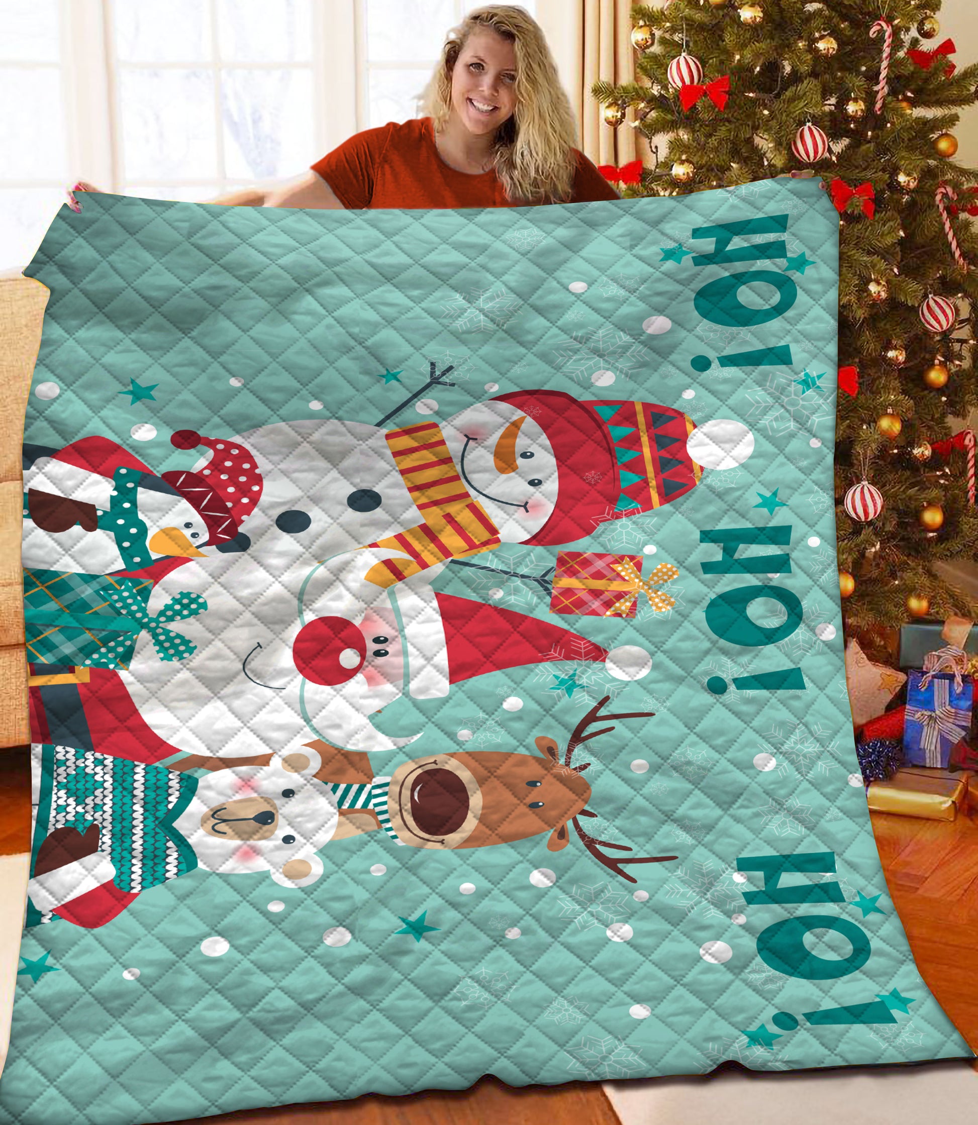 litzzy Christmas Fleece Blanket CCC25102327 Quilt Blanket   