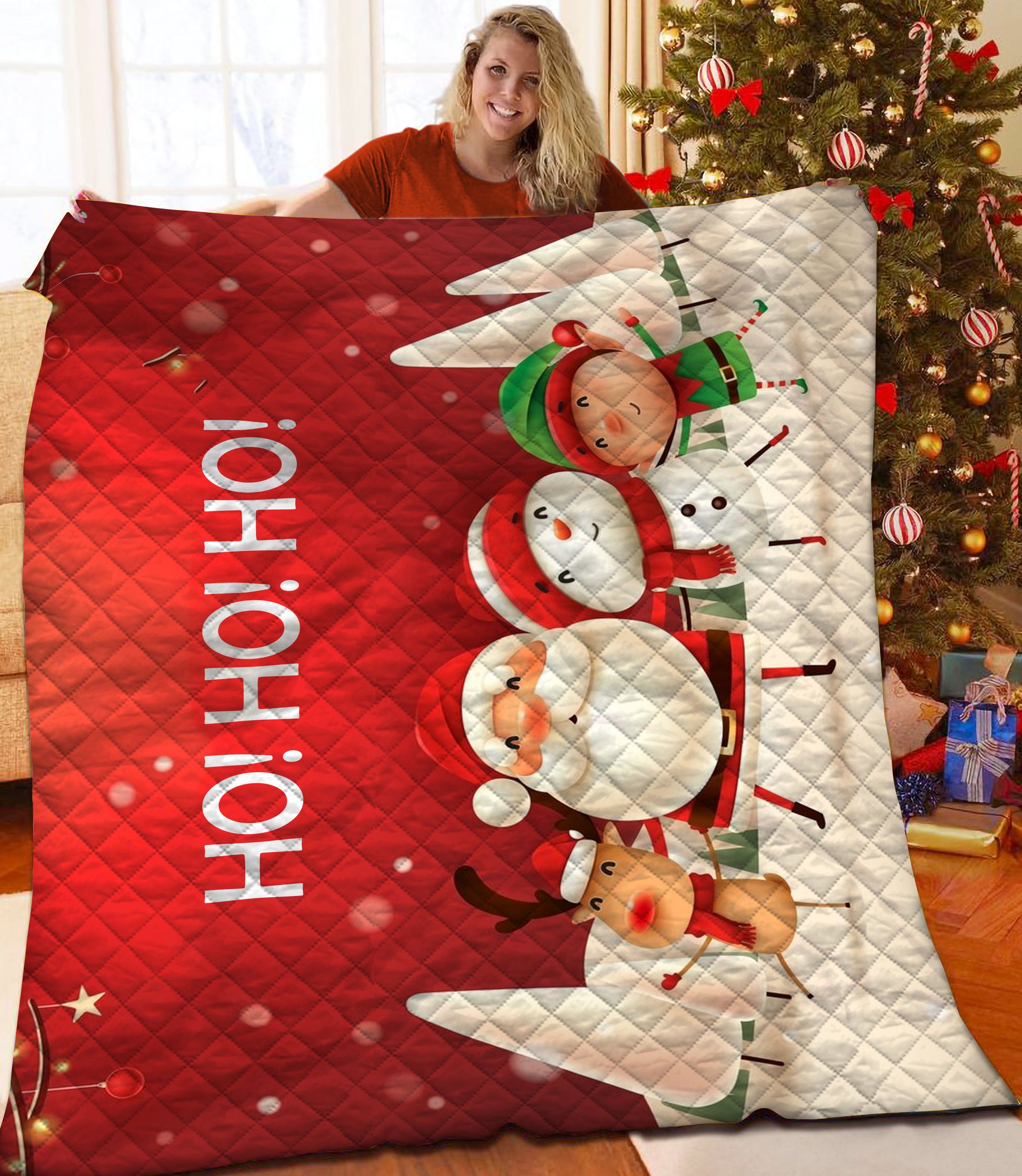 litzzy Christmas Fleece Blanket CCC25102328 Quilt Blanket   