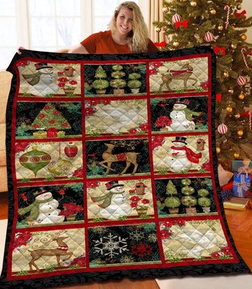 litzzy Christmas Fleece Blanket CCC25102334 Quilt Blanket   