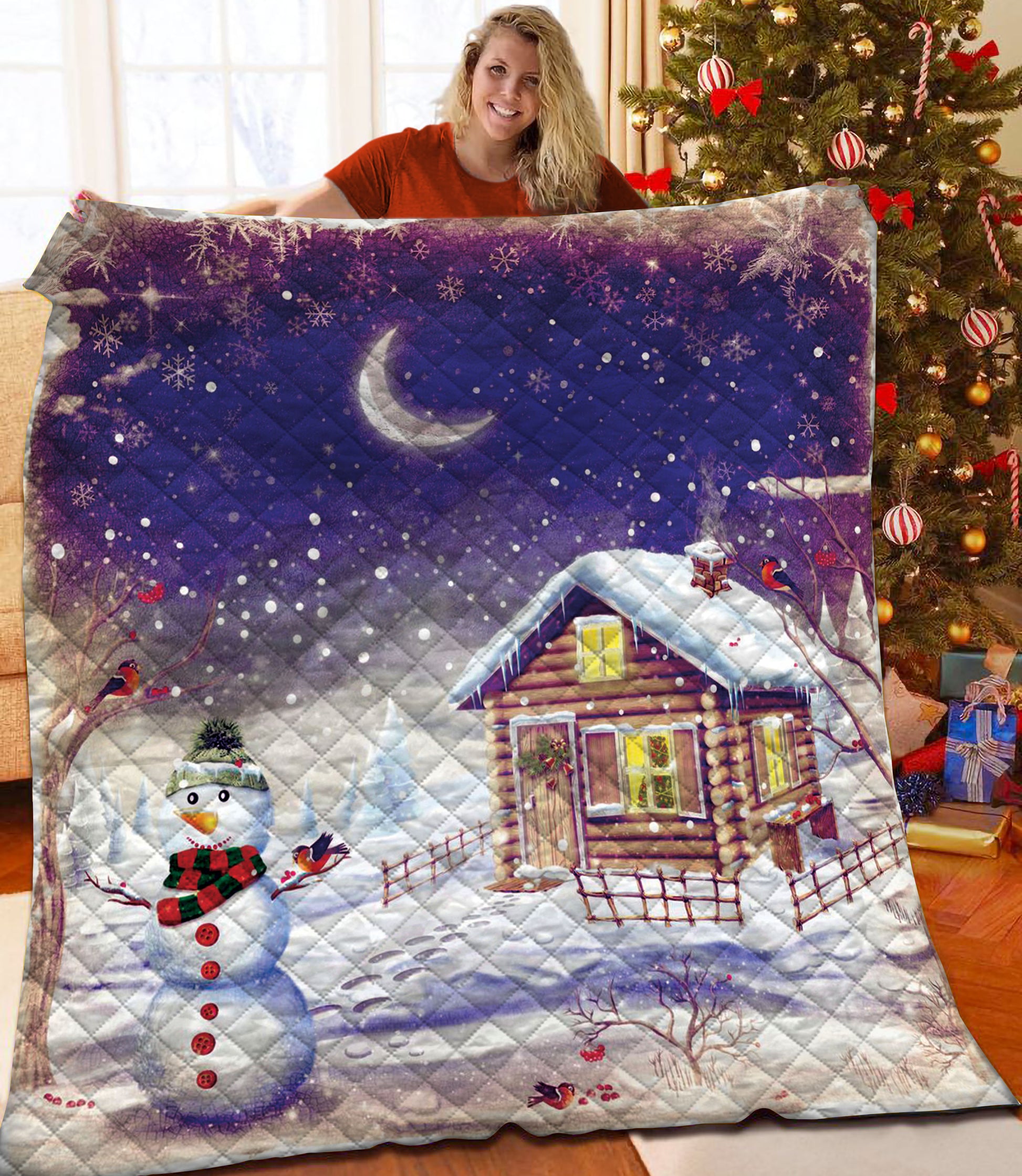 litzzy Christmas Fleece Blanket CCC25102342 Quilt Blanket   