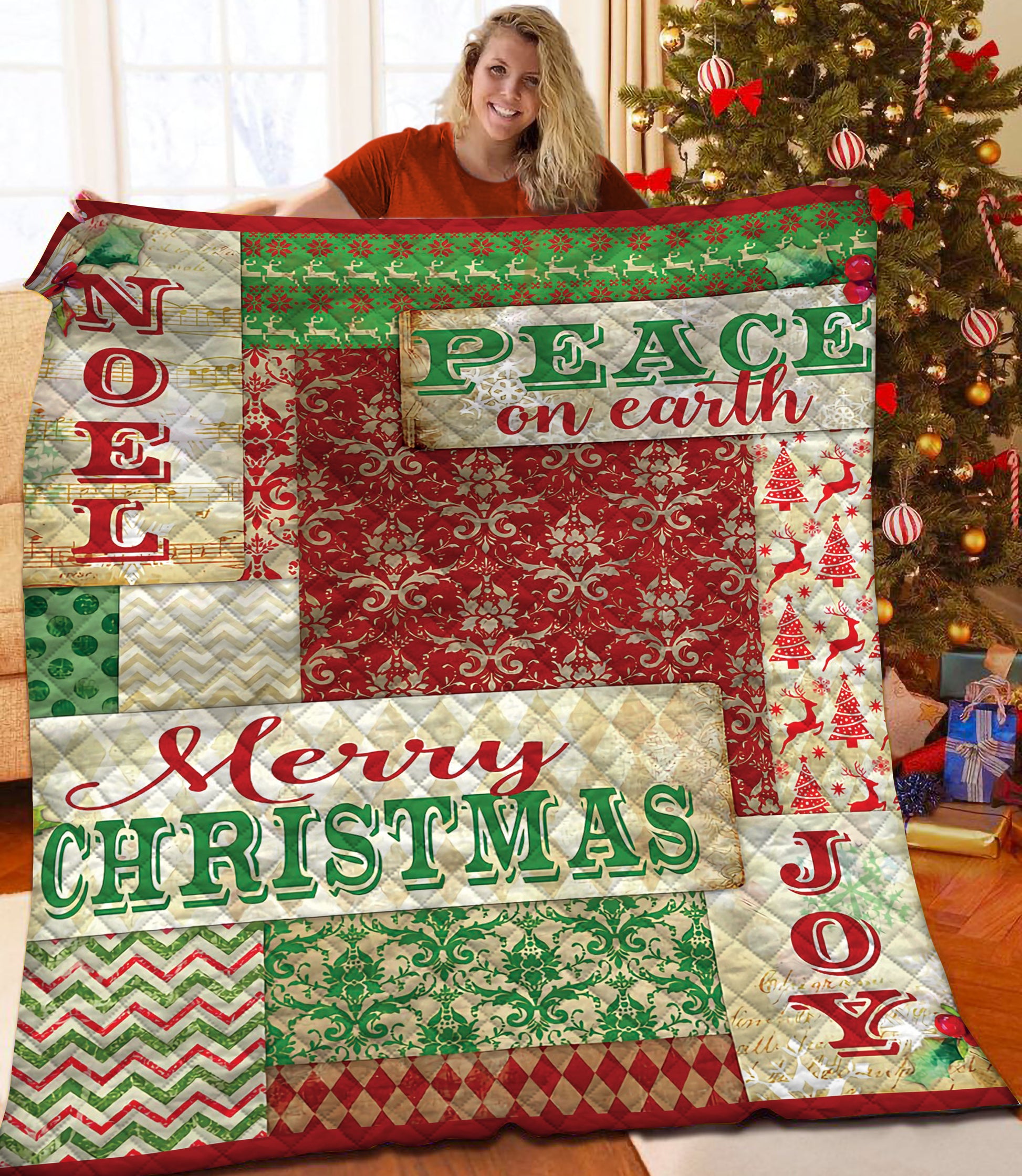 litzzy Christmas Fleece Blanket CCC25102345 Quilt Blanket   