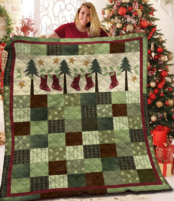 litzzy Christmas Fleece Blanket CCC2610210 Quilt Blanket   