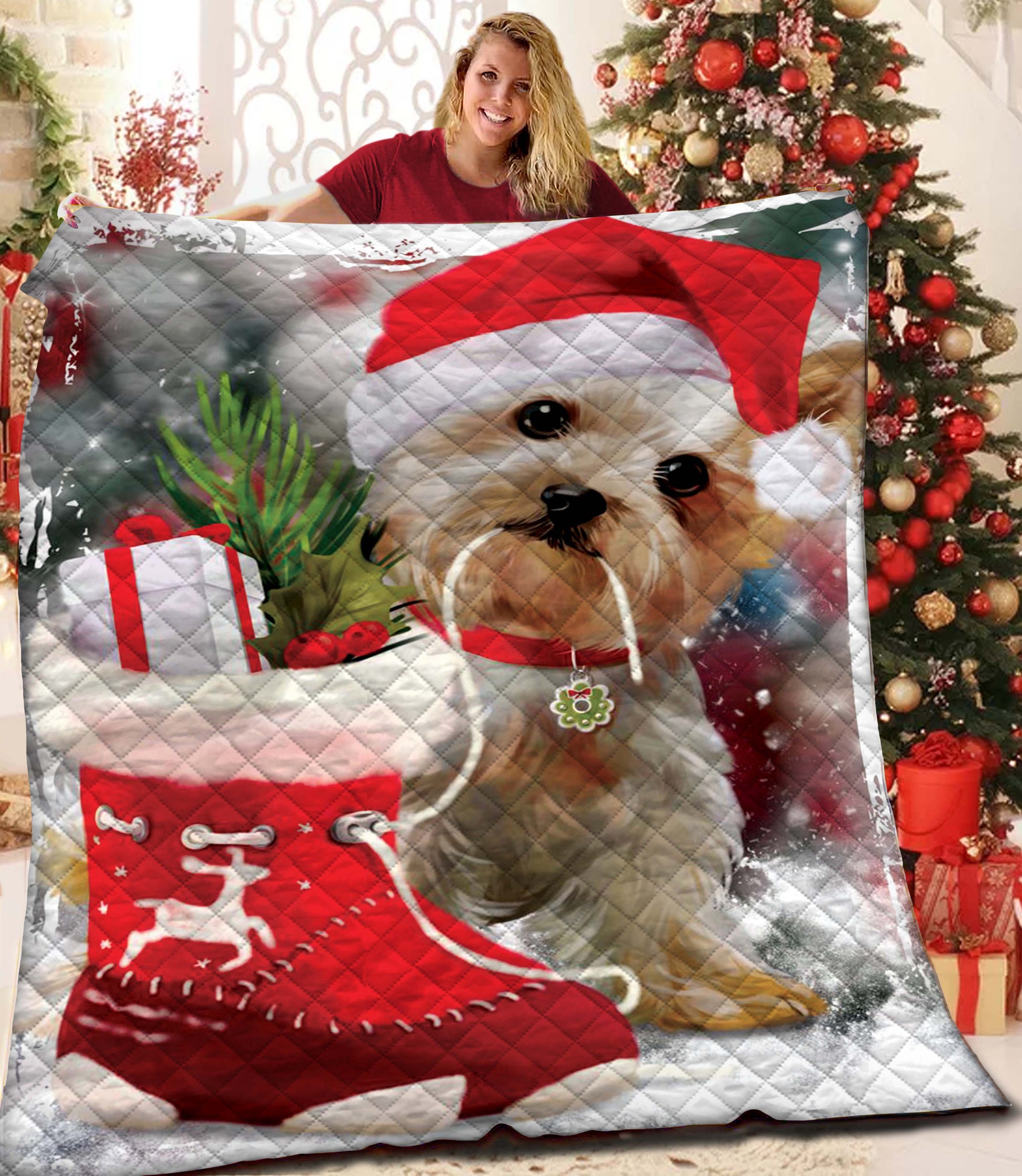 litzzy Christmas Fleece Blanket CCC2610216 Quilt Blanket   