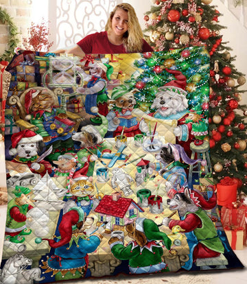 litzzy Christmas Fleece Blanket CCC2610217 Quilt Blanket   