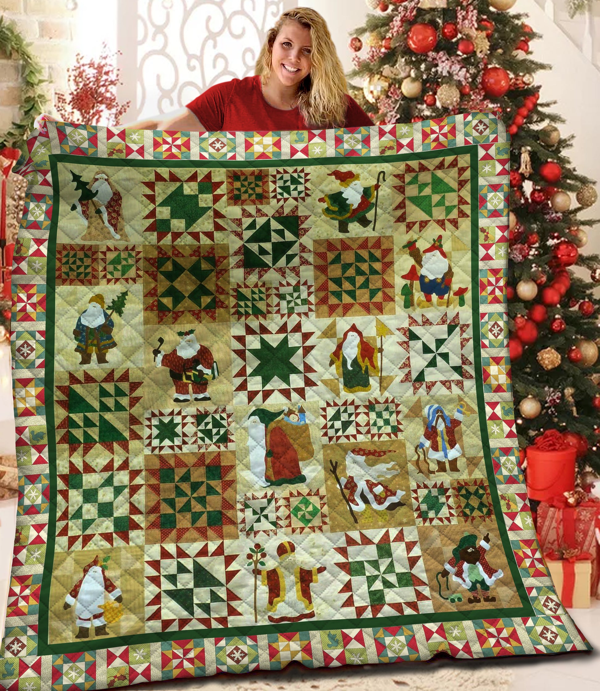 litzzy Christmas Fleece Blanket LML221008 Quilt Blanket   
