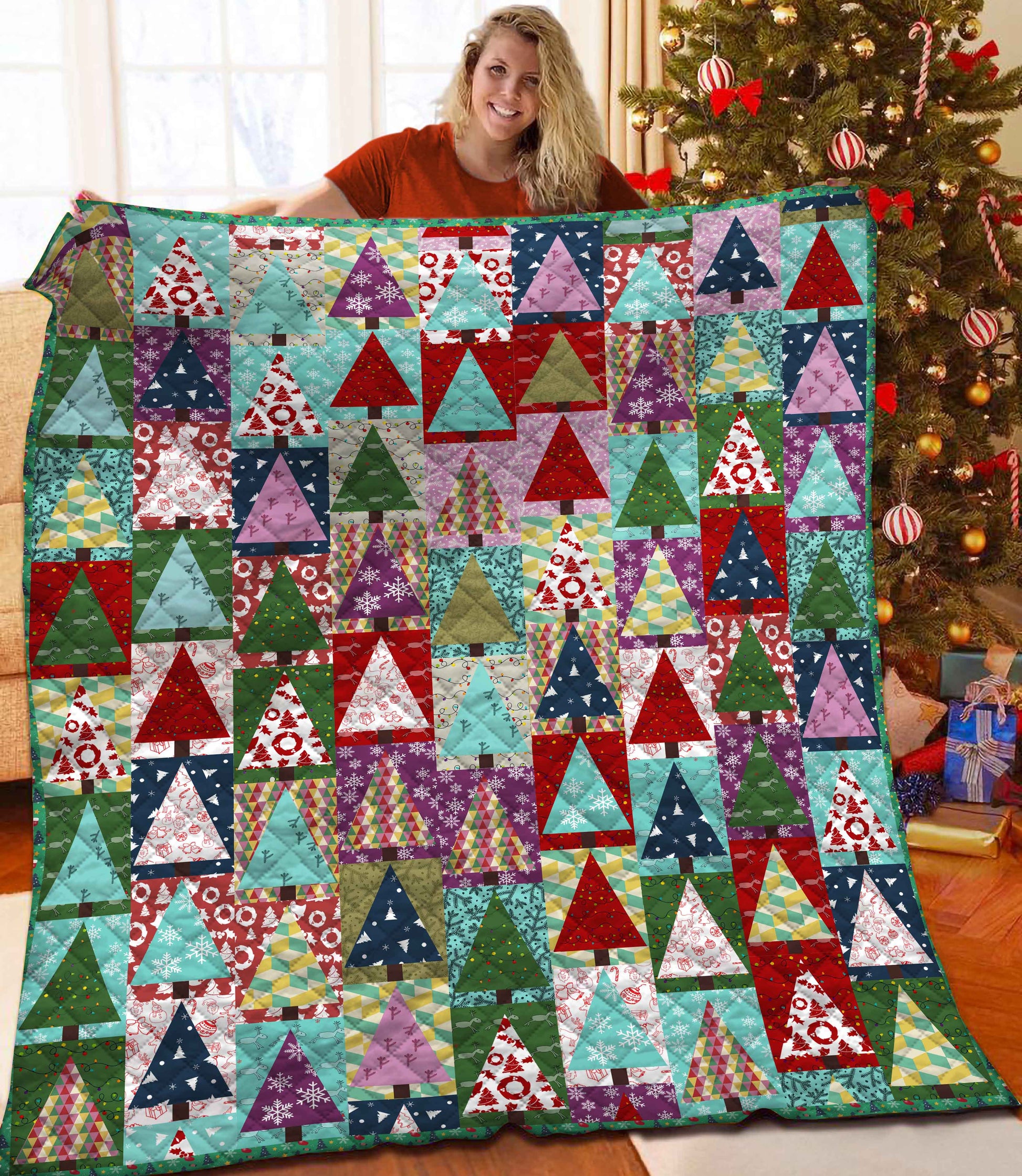 litzzy Christmas Fleece Blanket LML231005TD Quilt Blanket   