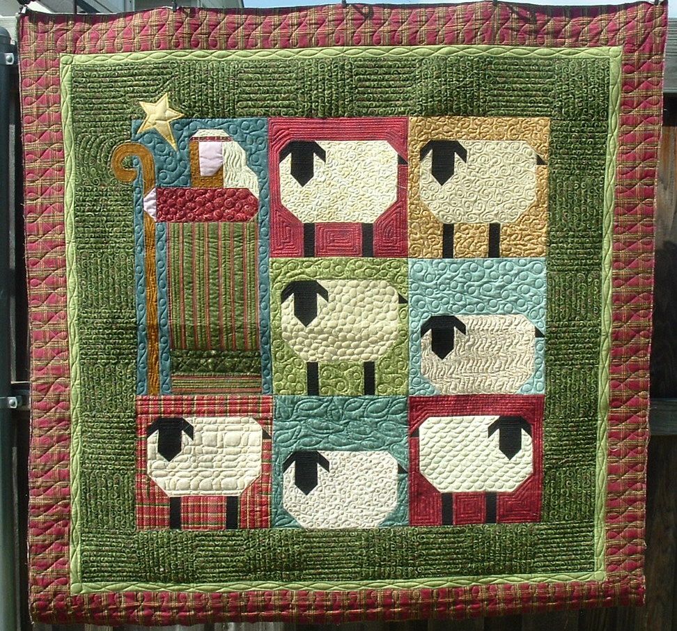 litzzy Christmas Shepherd Sheep CLA2211210Q Fleece Blanket Quilt Blanket   