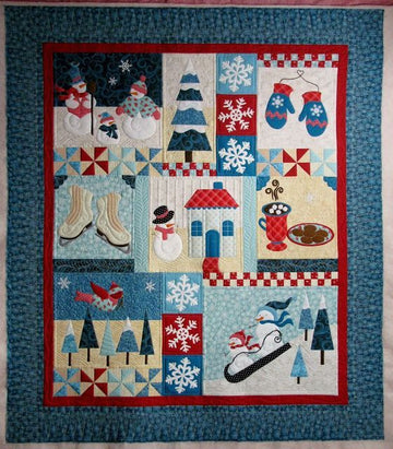 litzzy Christmas Snowman CLA1110170Q Fleece Blanket Quilt Blanket   