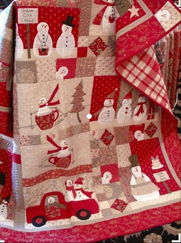 litzzy Christmas Snowman CLA1810145Q Fleece Blanket Quilt Blanket   