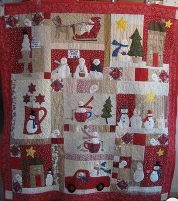 litzzy Christmas Snowman CLA1810146Q Fleece Blanket Quilt Blanket   