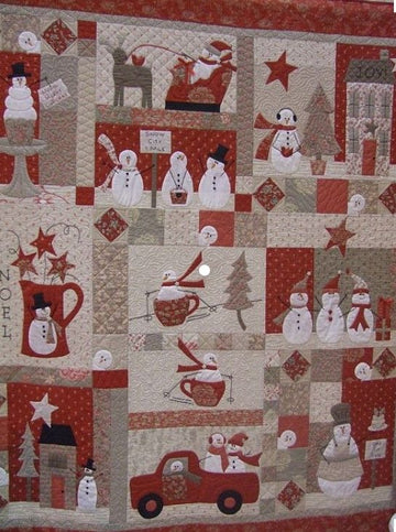 litzzy Christmas Snowman CLA1810147Q Fleece Blanket Quilt Blanket   