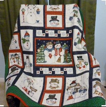 litzzy Christmas Snowman CLA2110136Q Fleece Blanket Quilt Blanket   