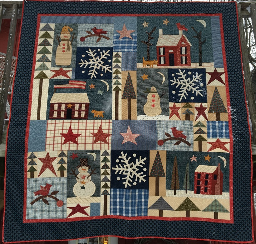 litzzy Christmas Snowman CLM0711149 Fleece Blanket Quilt Blanket   