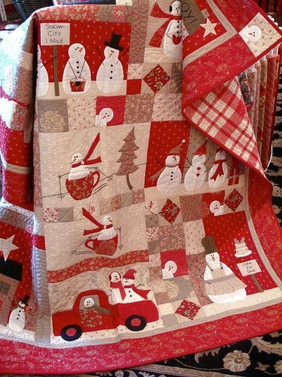 litzzy Christmas Snowman CLM0910051 Fleece Blanket Quilt Blanket   