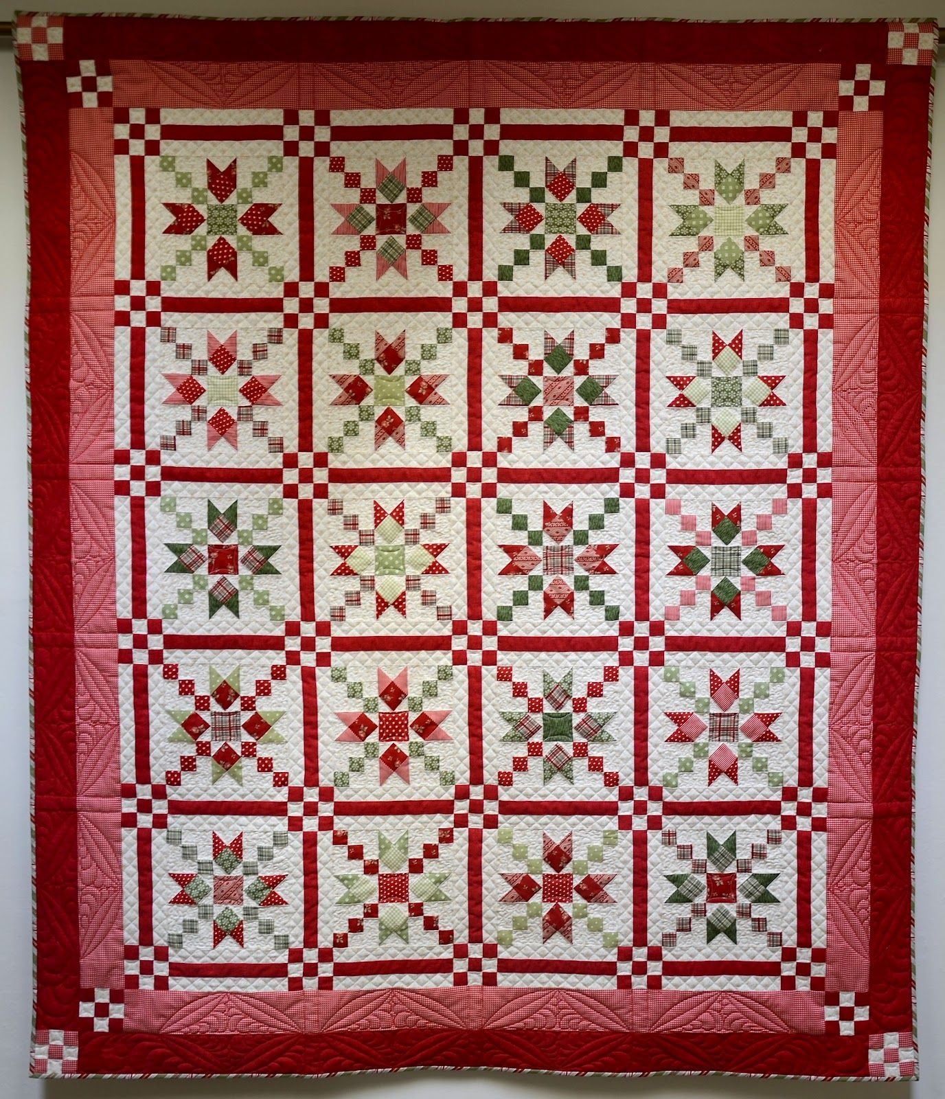 litzzy Christmas Star CLA2110143Q Fleece Blanket Quilt Blanket   