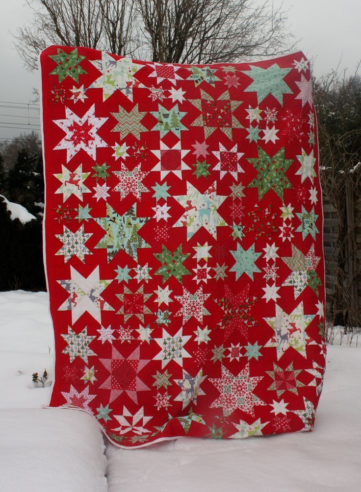 litzzy Christmas Star CLM0111085 Fleece Blanket Quilt Blanket   