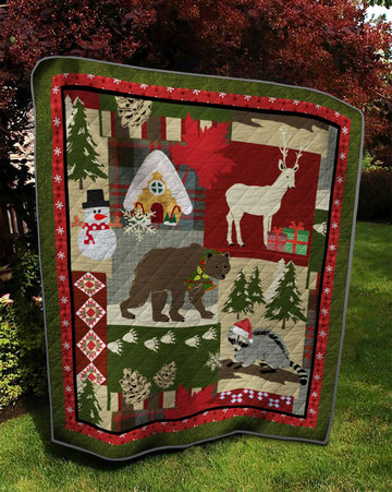 litzzy Christmas TD1511075 Fleece Blanket Quilt Blanket   