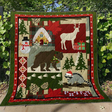 litzzy Christmas TL190607 Fleece Blanket Quilt Blanket   