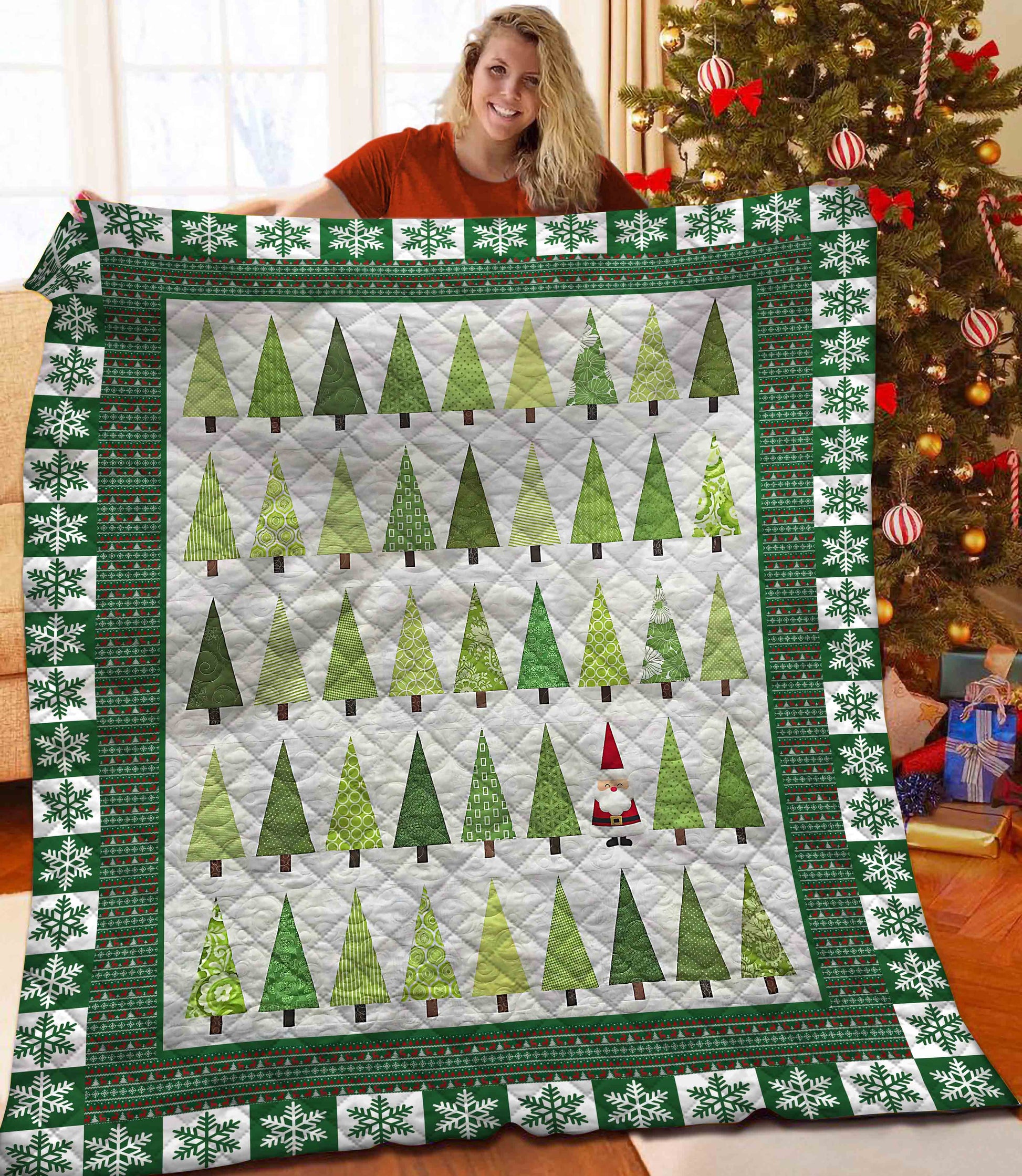 litzzy Christmas TML171004 Fleece Blanket Quilt Blanket   
