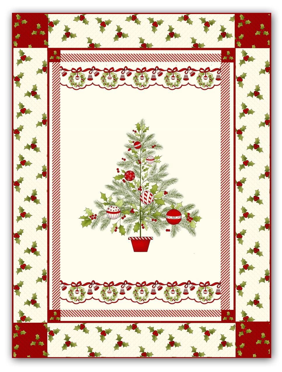 litzzy Christmas Tree CLA1810157Q Fleece Blanket Quilt Blanket   
