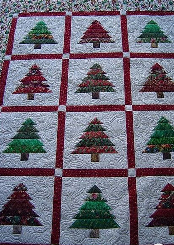 litzzy Christmas Tree CLA1810163Q Fleece Blanket Quilt Blanket   