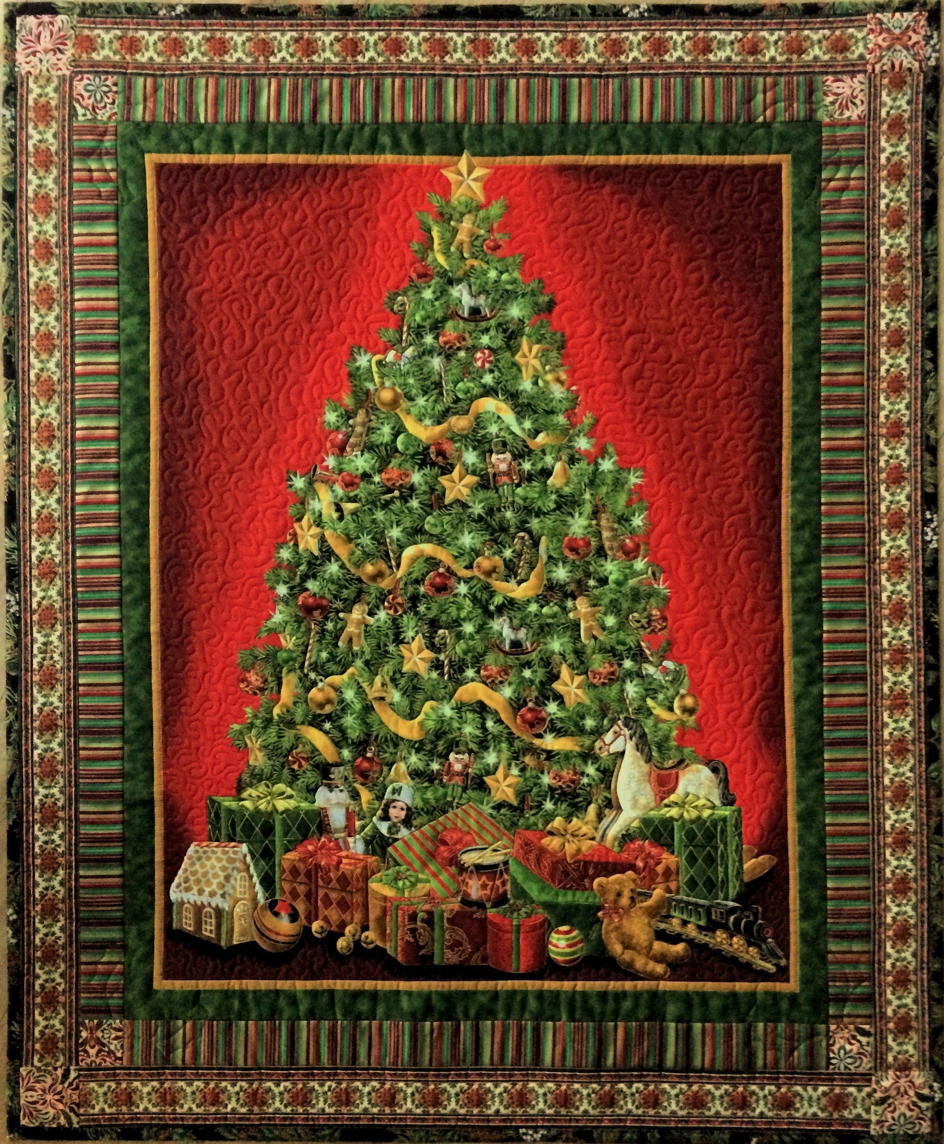 litzzy Christmas Tree CLM0611175 Fleece Blanket Quilt Blanket   