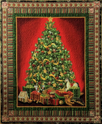 litzzy Christmas Tree CLM0611175 Fleece Blanket Quilt Blanket   