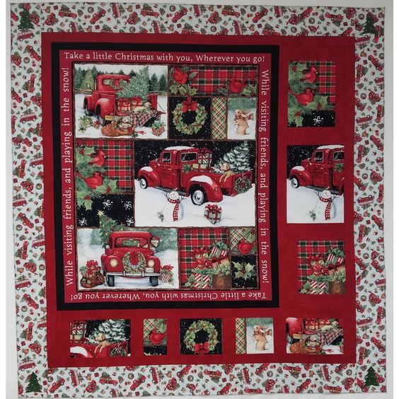 litzzy Christmas Truck CLA1010219Q Fleece Blanket Quilt Blanket   