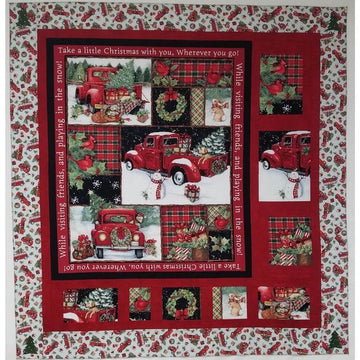 litzzy Christmas Truck CLA1010219Q Fleece Blanket Quilt Blanket   