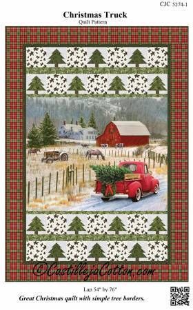 litzzy Christmas Truck Pattern CLT1610036H Fleece Blanket Quilt Blanket   