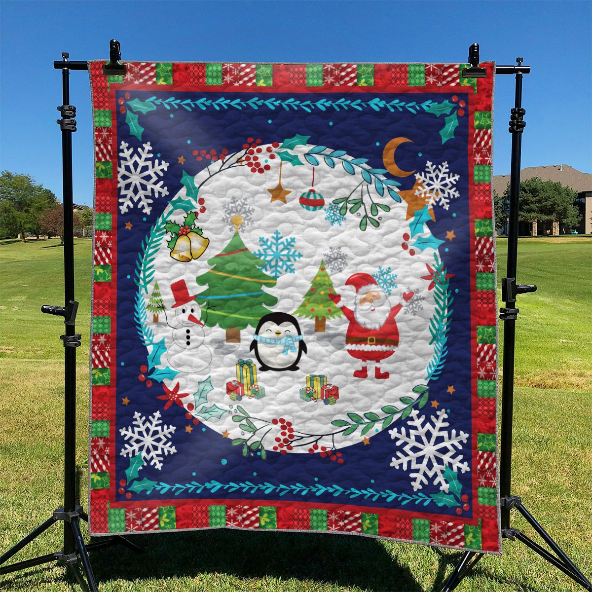 litzzy Christmas YH2510090 Fleece Blanket Quilt Blanket   