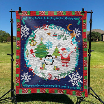 litzzy Christmas YH2510090 Fleece Blanket Quilt Blanket   