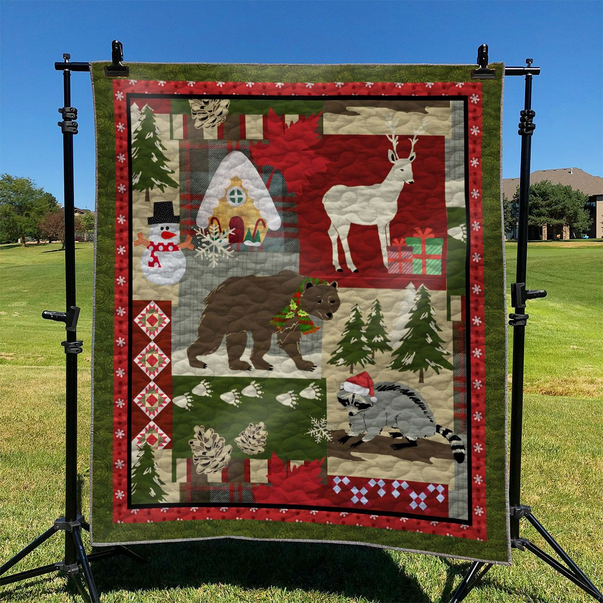 litzzy Christmas YH3110836 Fleece Blanket Quilt Blanket   