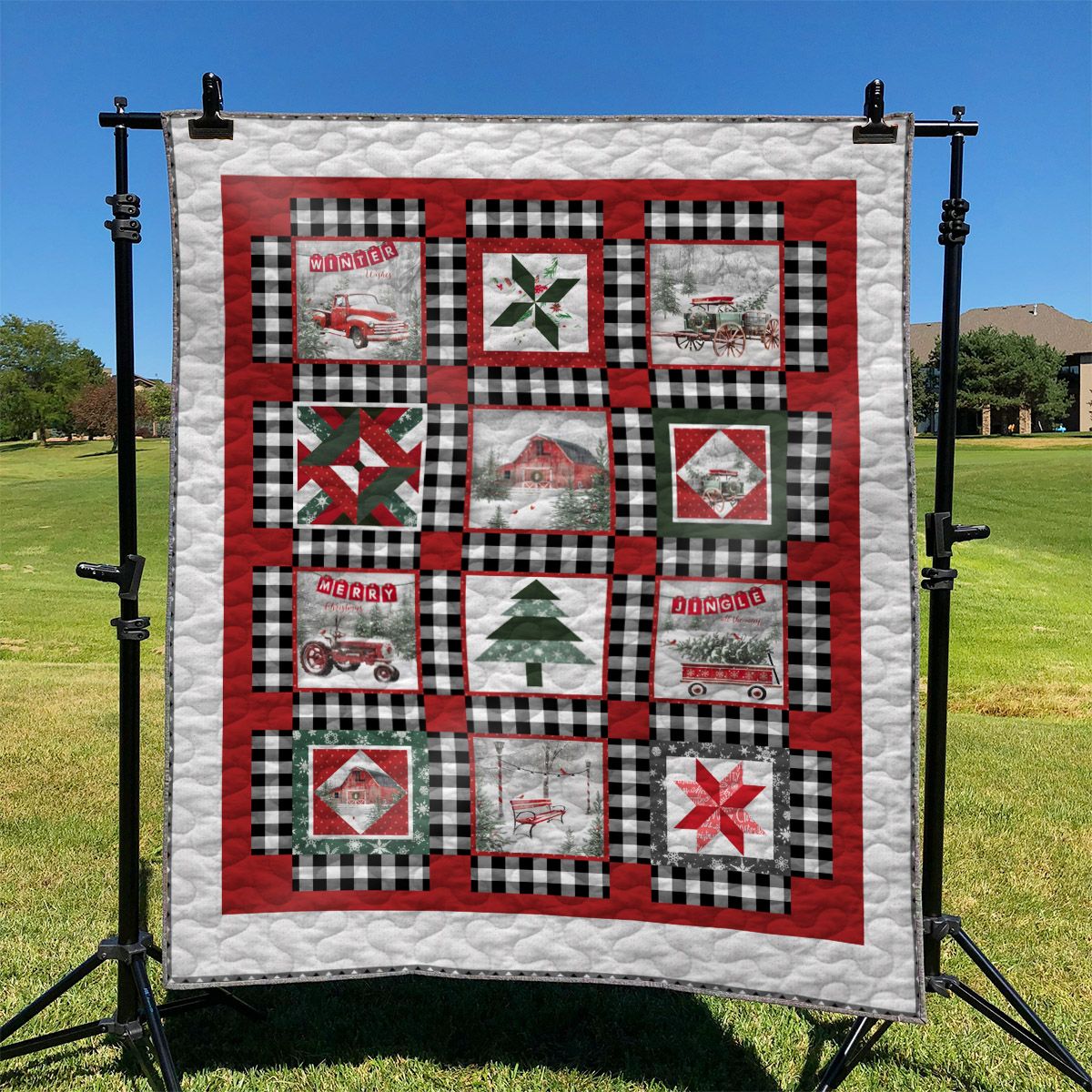 litzzy Christmas YH3110837 Fleece Blanket Quilt Blanket   