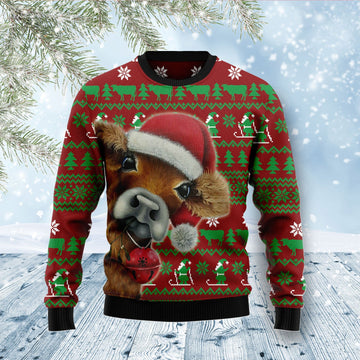 litzzy Cow Xmas D2810 Ugly Christmas Sweater -  Best Gift For Christmas, Noel Malalan - Christmas Signature sweater   
