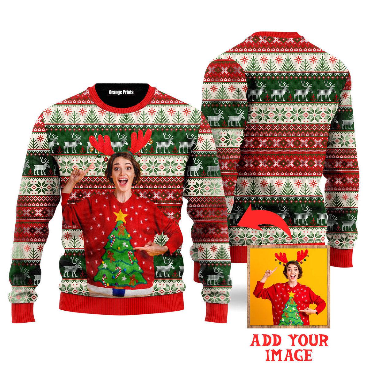 litzzy Custom Photo On Vintage Tacky Custom Christmas Sweaters | For Men & Women | UP1005 - Ugly Sweater Gift For Lover sweater Colorful S 