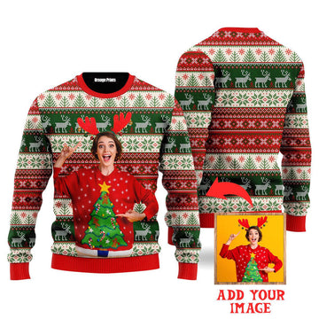 litzzy Custom Photo On Vintage Tacky Custom Christmas Sweaters | For Men & Women | UP1005 - Ugly Sweater Gift For Lover sweater Colorful S 