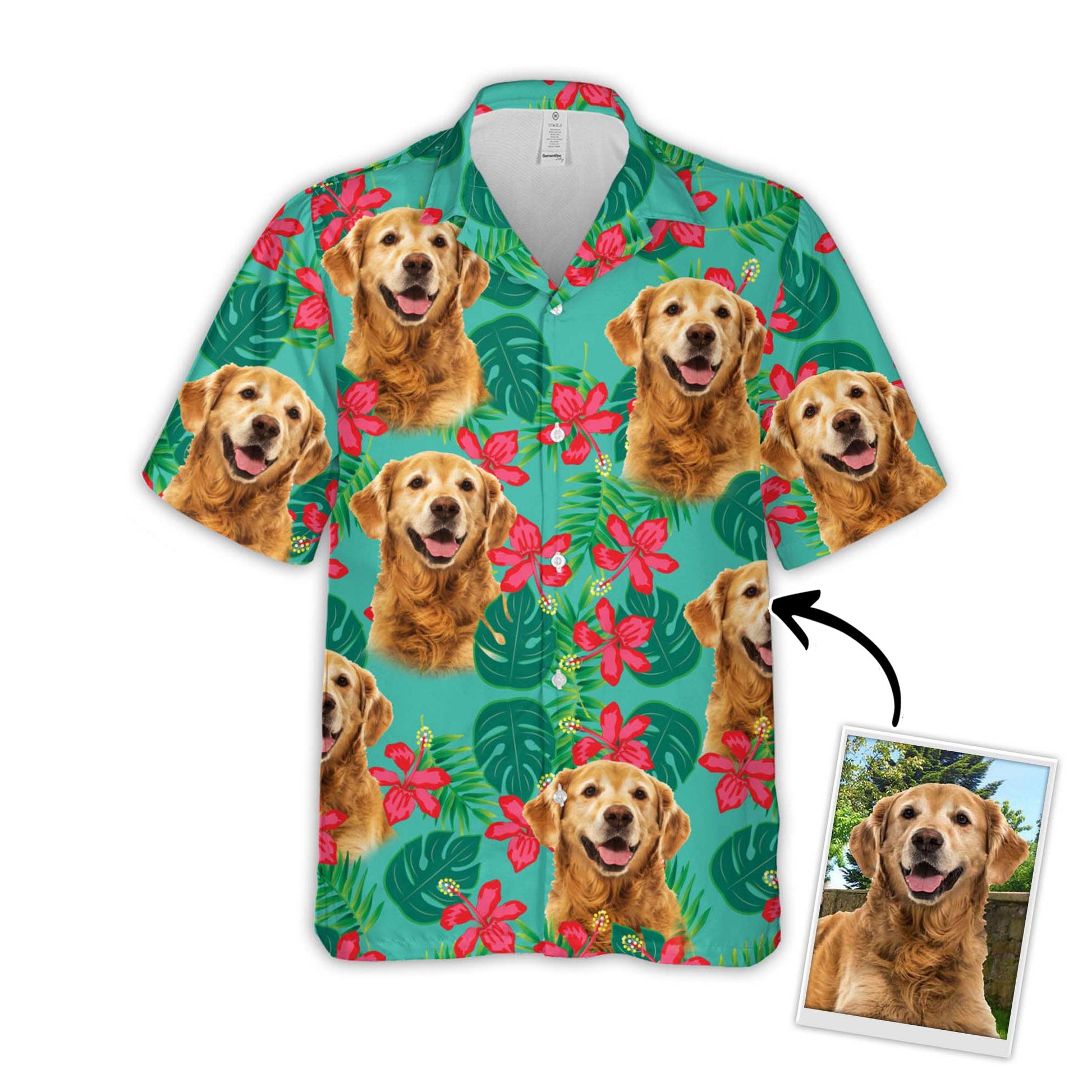 litzzy Custom Dog Hawaiian Shirt - Dog Photo Litzzy Custom Hawaiian Shirts DC34234 Hawaii Shirt   