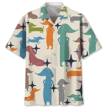 litzzy Dachshund vintage Hawaiian Shirt, Hawaiian shirt for men, Summer gift for Dog lovers - Aloha shirt Hawaiian Hawaii Shirt For Summer Hawaii Shirt   